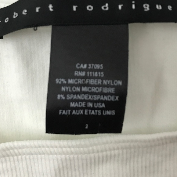 Robert Rodriguez Ribbed White Tank Top - Picture 2 of 4